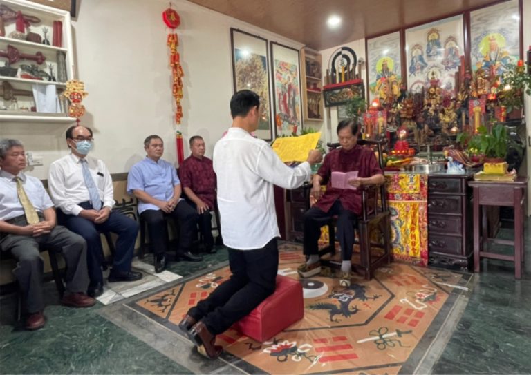 宗教所碩士道長邱雲正 拜三洞籙士羅瑞生為師